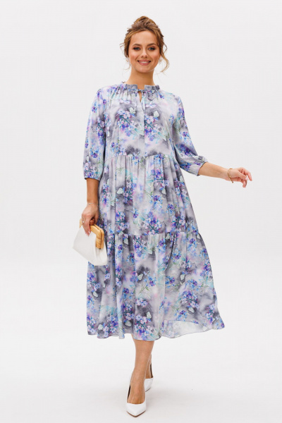 Платье Mubliz 257 голубой-цветы - фото 16