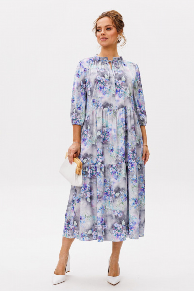 Платье Mubliz 257 голубой-цветы - фото 15