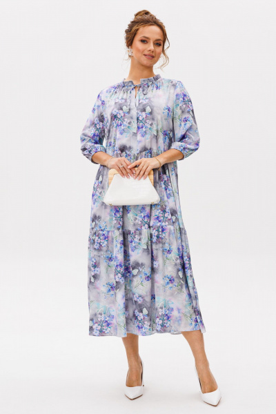 Платье Mubliz 257 голубой-цветы - фото 14