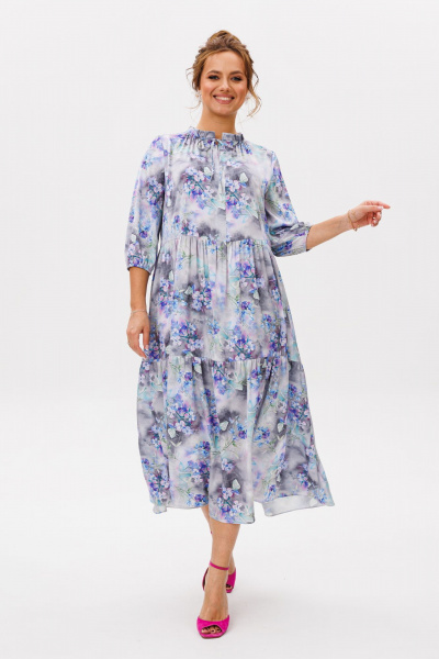Платье Mubliz 257 голубой-цветы - фото 13