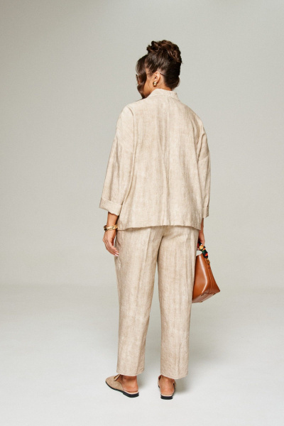 Брюки, жакет Beautiful&Free 6324 бежевый - фото 9