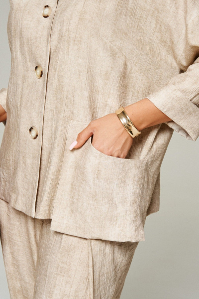 Брюки, жакет Beautiful&Free 6324 бежевый - фото 8