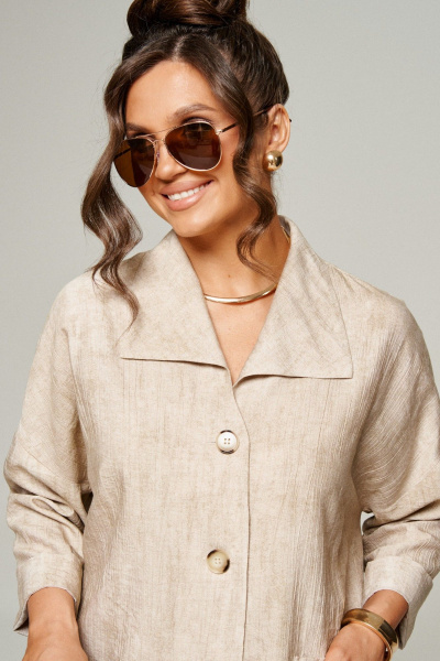 Брюки, жакет Beautiful&Free 6324 бежевый - фото 7