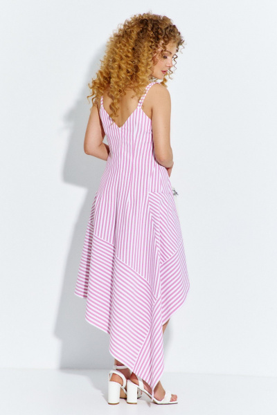 Платье Euromoda 599 розовая_полоса - фото 4