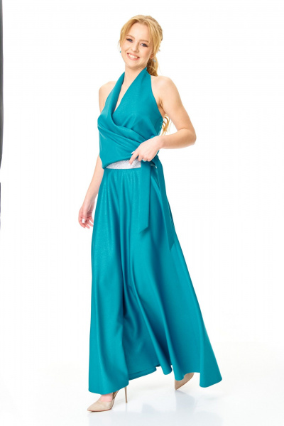 Топ, юбка T&N 7633 бирюза - фото 8