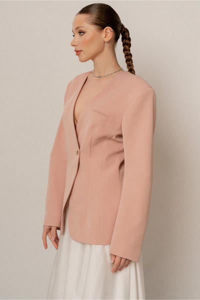 Жакет JRSy 2490 пыльно-розовый - фото 4