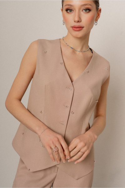 Жилет JRSy 2557 бежевый - фото 2