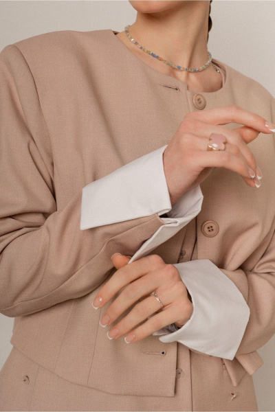 Жакет JRSy 2558 бежевый - фото 3