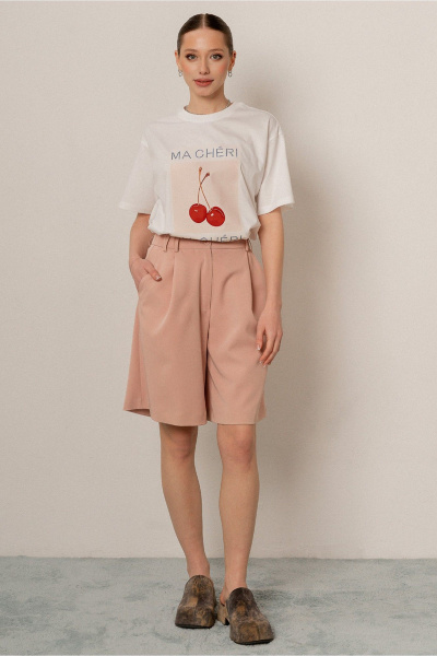 Шорты JRSy 2561 пыльно-розовый - фото 1