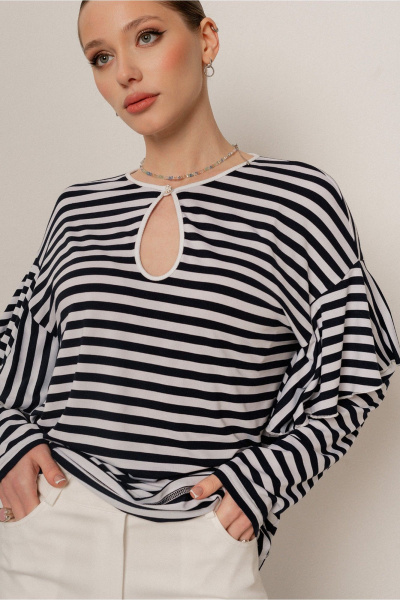 Джемпер JRSy 2569 сине-белая_полоса - фото 2