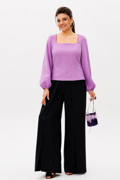 Блуза Anelli 1531 фиалка - фото 2