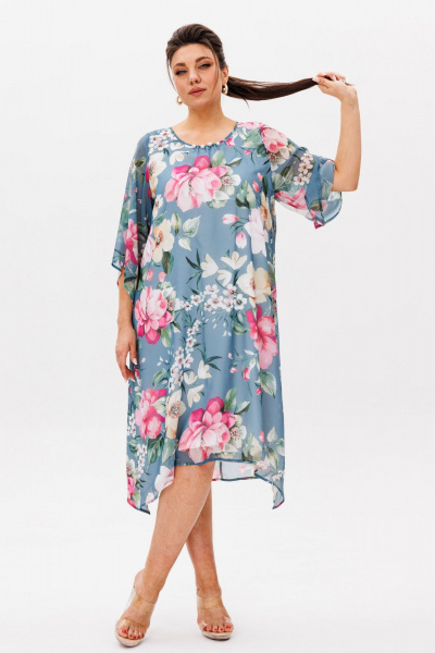 Платье Anelli 1559 цветок_миндаля - фото 1