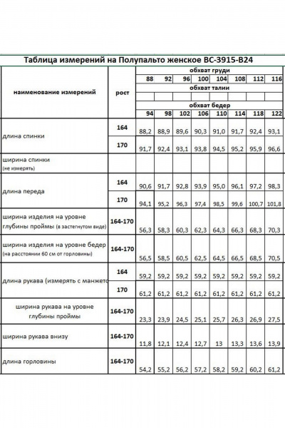 Полупальто КАЛИНКА ВС-3915-В24 мультиколор - фото 5