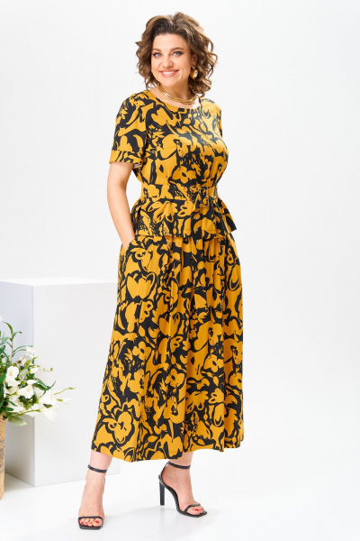 Блуза, брюки Romanovich Style 2-2704 черный/желтый - фото 1