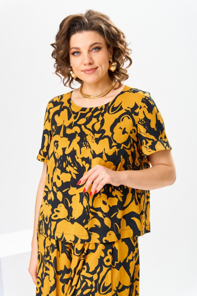 Блуза, брюки Romanovich Style 2-2704 черный/желтый - фото 10