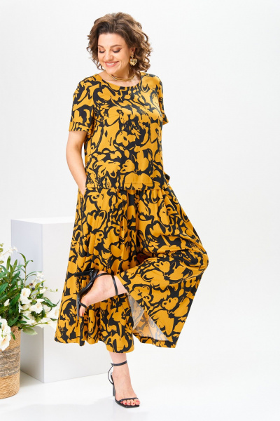 Блуза, брюки Romanovich Style 2-2704 черный/желтый - фото 8