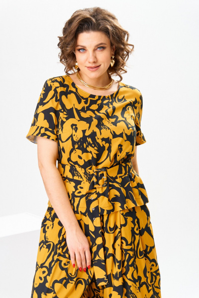 Блуза, брюки Romanovich Style 2-2704 черный/желтый - фото 6