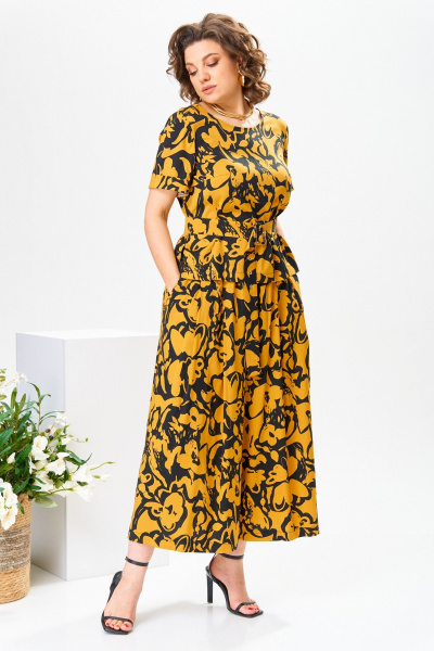 Блуза, брюки Romanovich Style 2-2704 черный/желтый - фото 4