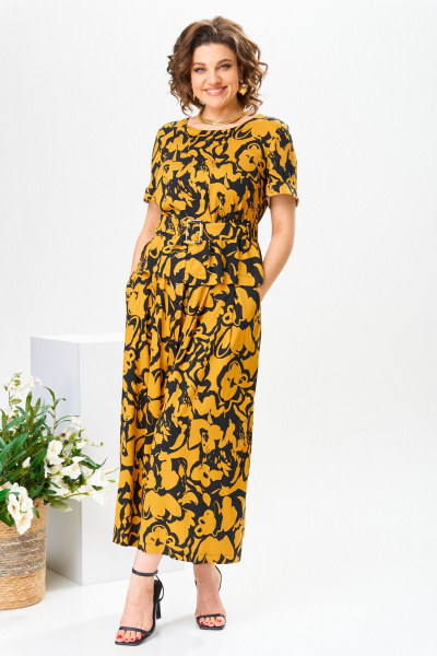 Блуза, брюки Romanovich Style 2-2704 черный/желтый - фото 3