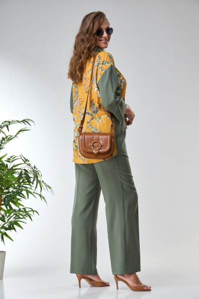 Блуза, брюки Anastasia 1216 олива - фото 5