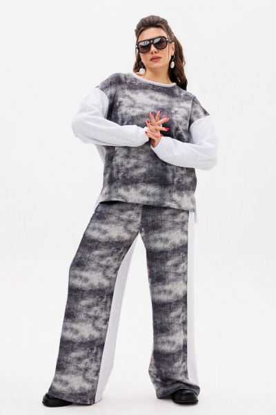 Брюки, джемпер Anelli 1526 рябчик - фото 13