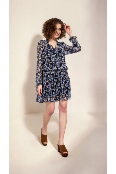 Платье Nova Line 50413 дизайн цветы - фото 1