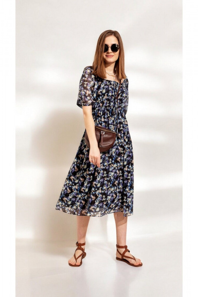 Платье Nova Line 50414 дизайн цветы - фото 1