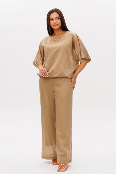 Блуза, брюки Fantazia Mod 4783 золоисто-оливковый - фото 2