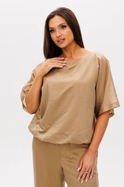 Блуза, брюки Fantazia Mod 4783 золоисто-оливковый - фото 6