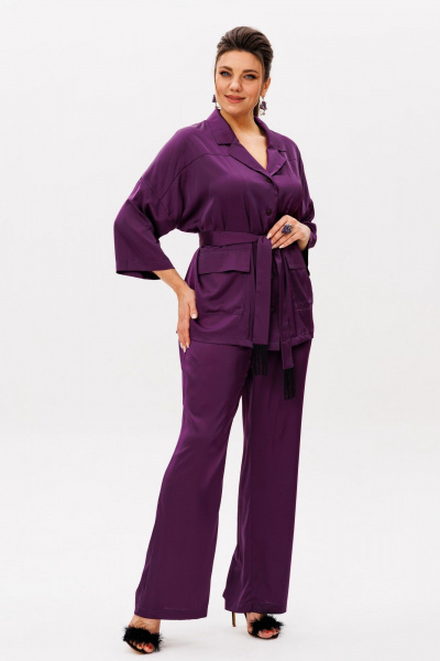 Блуза, брюки Anelli 1558 пурпур - фото 8