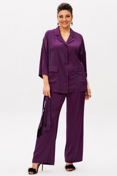 Блуза, брюки Anelli 1558 пурпур - фото 1