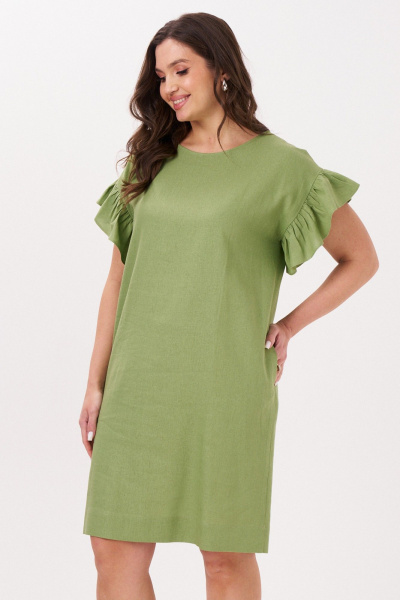 Платье Панда 174880w оливковый - фото 3