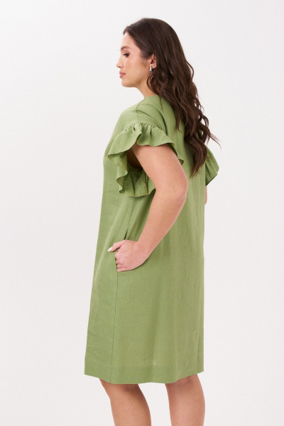 Платье Панда 174880w оливковый - фото 2