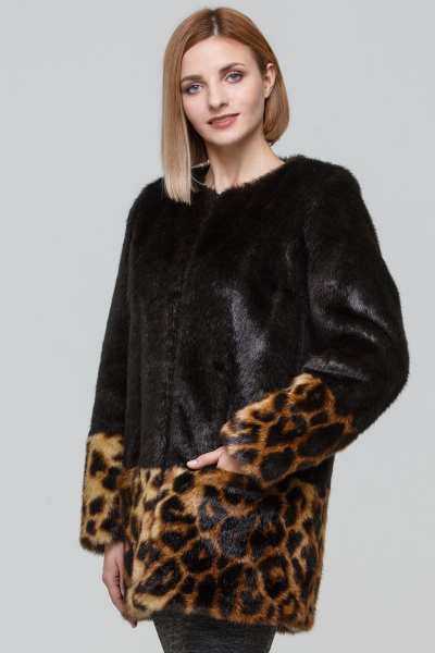 Шуба Зима Фэшн Classic-1-03/1-12 коричневый_под_норку - фото 1