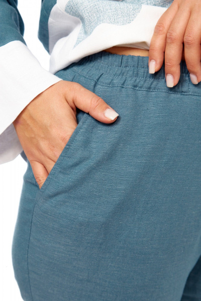 Брюки, кардиган Диомант 2045 бирюза - фото 9