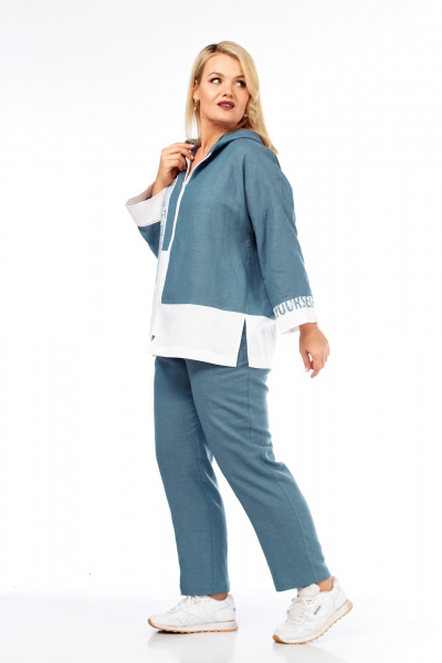 Брюки, кардиган Диомант 2045 бирюза - фото 4