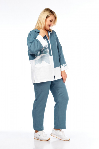 Брюки, кардиган Диомант 2045 бирюза - фото 3