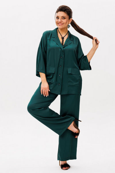 Блуза, брюки Anelli 1558 изумрудный_город - фото 9