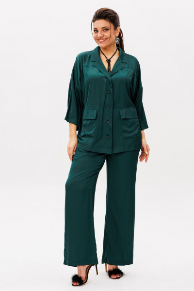 Блуза, брюки Anelli 1558 изумрудный_город - фото 5