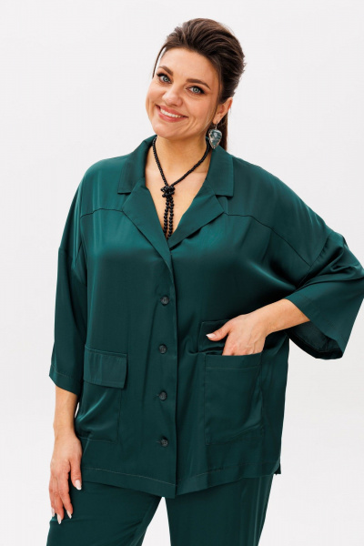 Блуза, брюки Anelli 1558 изумрудный_город - фото 4