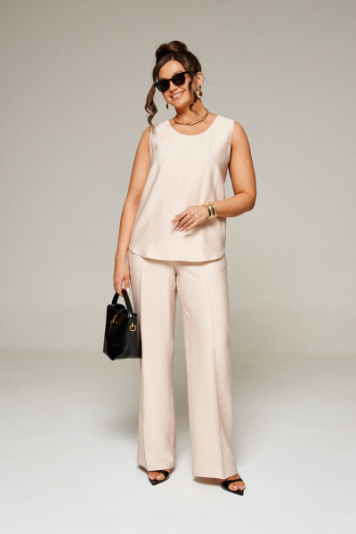 Блуза, брюки, топ Beautiful&Free 6322 бежевый - фото 12