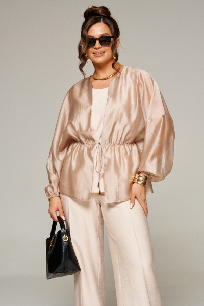 Блуза, брюки, топ Beautiful&Free 6322 бежевый - фото 6