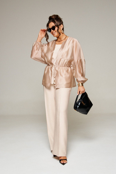 Блуза, брюки, топ Beautiful&Free 6322 бежевый - фото 4