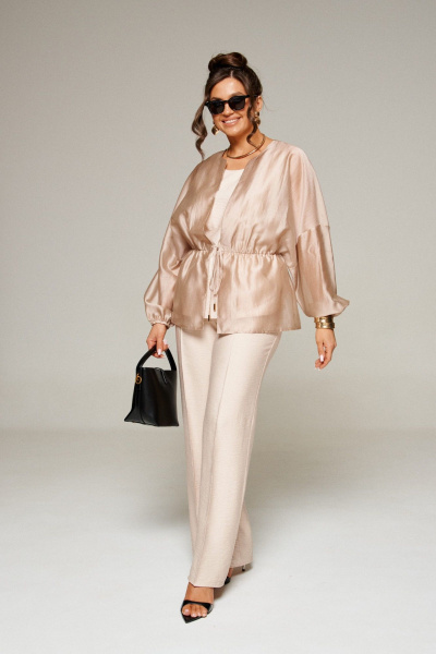 Блуза, брюки, топ Beautiful&Free 6322 бежевый - фото 2