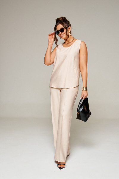 Блуза, брюки, топ Beautiful&Free 6322 бежевый - фото 9