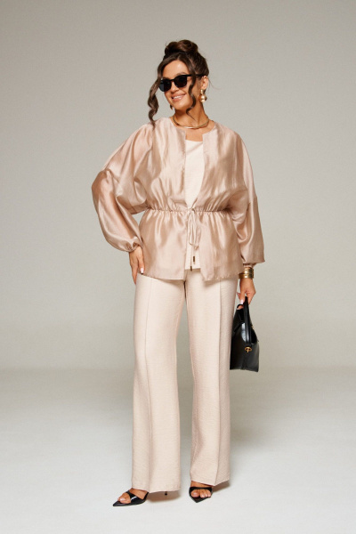 Блуза, брюки, топ Beautiful&Free 6322 бежевый - фото 1