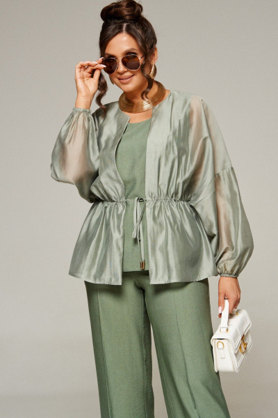 Блуза, брюки, топ Beautiful&Free 6322 хаки - фото 3