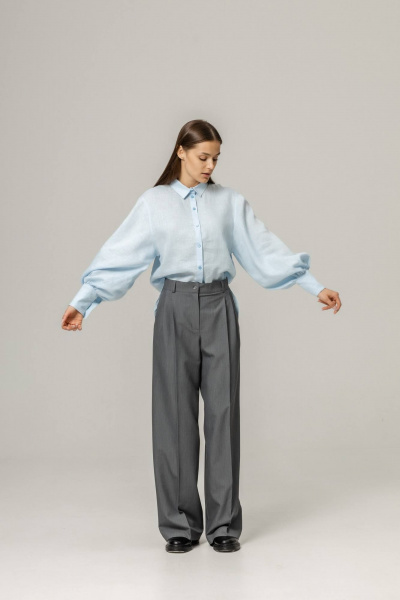 Блуза Twok 110202 небесный - фото 7