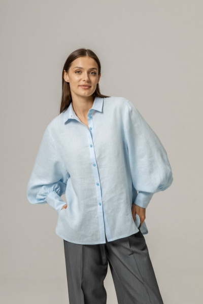 Блуза Twok 110202 небесный - фото 5