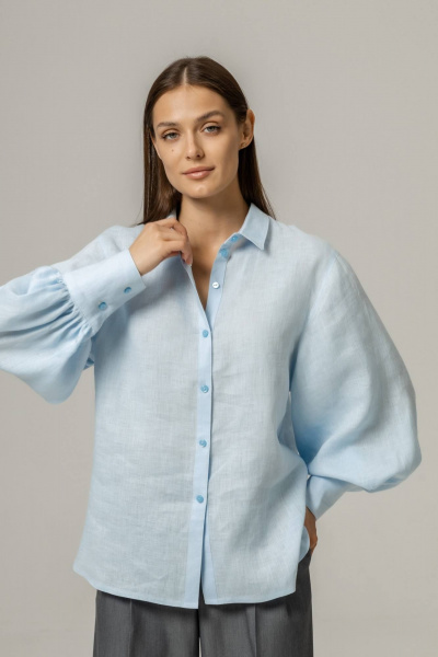 Блуза Twok 110202 небесный - фото 1